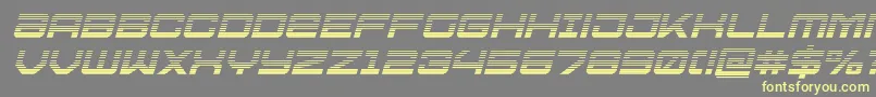 Шрифт Ussdallasgradital – жёлтые шрифты на сером фоне