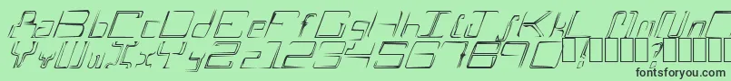 フォントAScratch – 緑の背景に黒い文字