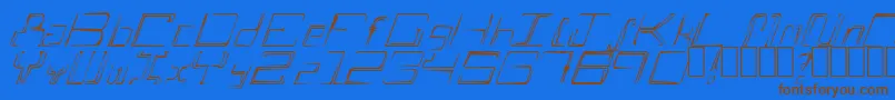 AScratch-fontti – ruskeat fontit sinisellä taustalla