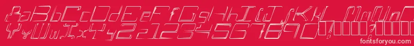 AScratch Font – Pink Fonts on Red Background