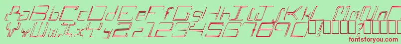 AScratch Font – Red Fonts on Green Background