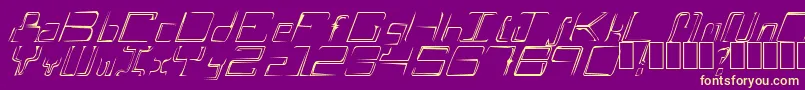 AScratch Font – Yellow Fonts on Purple Background