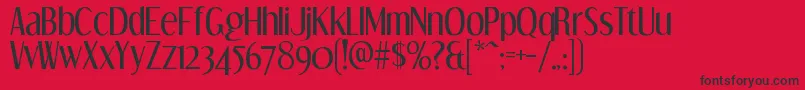 DreamorphansRegular Font – Black Fonts on Red Background