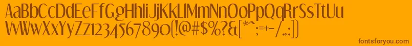 fuente DreamorphansRegular – Fuentes Marrones Sobre Fondo Naranja
