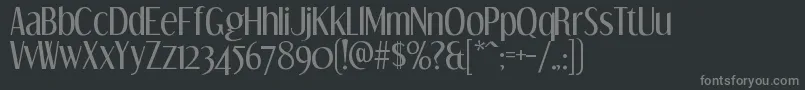 Police DreamorphansRegular – polices grises sur fond noir