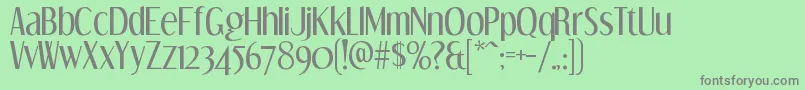 DreamorphansRegular Font – Gray Fonts on Green Background