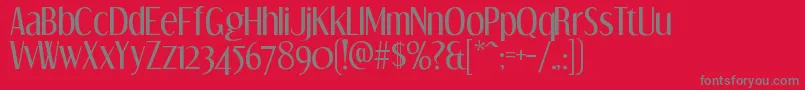 DreamorphansRegular Font – Gray Fonts on Red Background