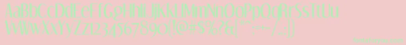 DreamorphansRegular-Schriftart – Grüne Schriften auf rosa Hintergrund