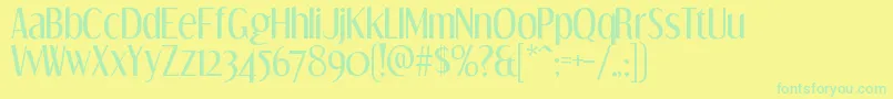 fuente DreamorphansRegular – Fuentes Verdes Sobre Fondo Amarillo