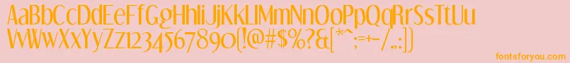 DreamorphansRegular Font – Orange Fonts on Pink Background