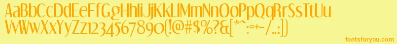 Police DreamorphansRegular – polices orange sur fond jaune