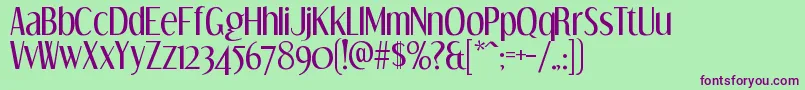 DreamorphansRegular Font – Purple Fonts on Green Background