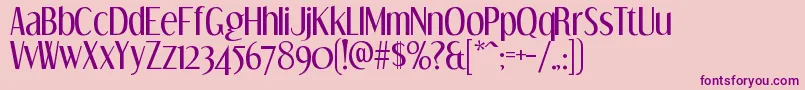 DreamorphansRegular Font – Purple Fonts on Pink Background