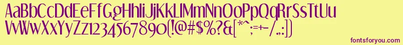 DreamorphansRegular Font – Purple Fonts on Yellow Background