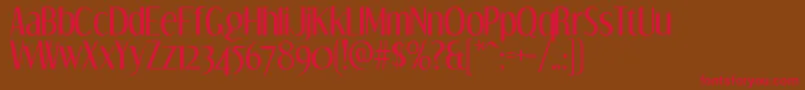 DreamorphansRegular Font – Red Fonts on Brown Background