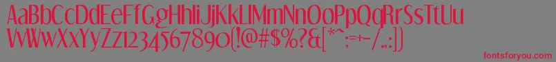 DreamorphansRegular Font – Red Fonts on Gray Background