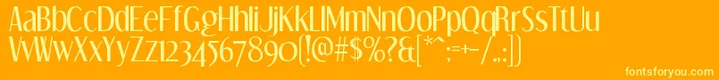 fuente DreamorphansRegular – Fuentes Amarillas Sobre Fondo Naranja