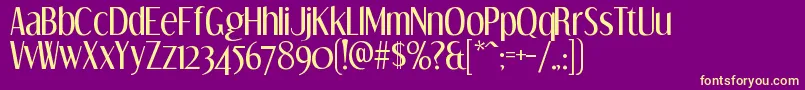 DreamorphansRegular Font – Yellow Fonts on Purple Background