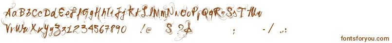 Vtkssonho Font – Brown Fonts on White Background