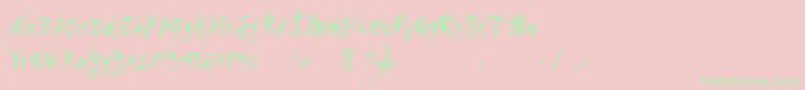 Vtkssonho Font – Green Fonts on Pink Background