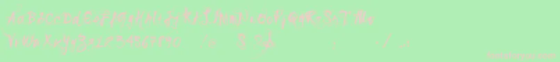 Vtkssonho Font – Pink Fonts on Green Background