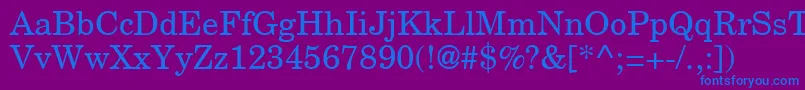 NewmilleniumschlbkRomansh Font – Blue Fonts on Purple Background