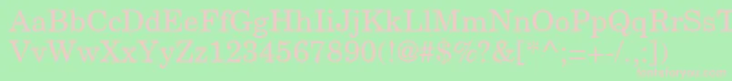 NewmilleniumschlbkRomansh Font – Pink Fonts on Green Background