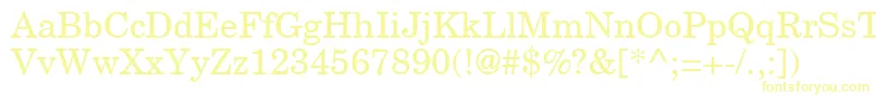 NewmilleniumschlbkRomansh Font – Yellow Fonts on White Background