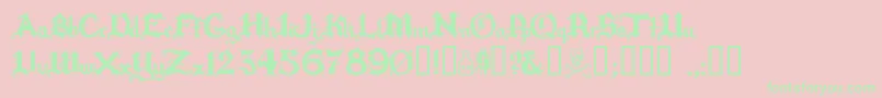 Rapscall Font – Green Fonts on Pink Background