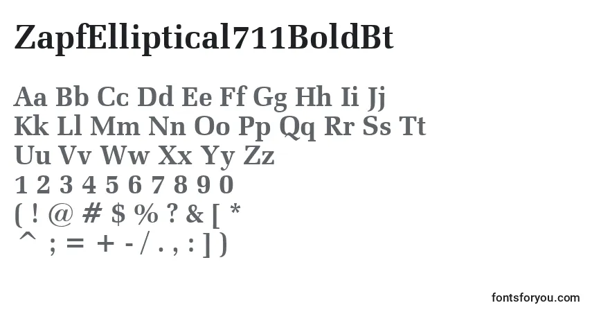 Police ZapfElliptical711BoldBt - Alphabet, Chiffres, Caractères Spéciaux