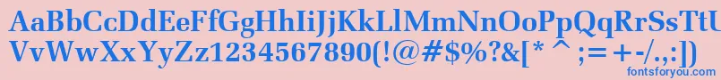 ZapfElliptical711BoldBt Font – Blue Fonts on Pink Background