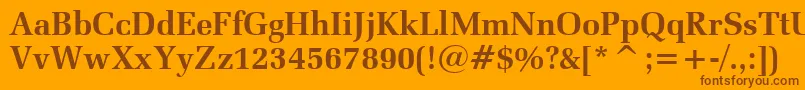 ZapfElliptical711BoldBt Font – Brown Fonts on Orange Background