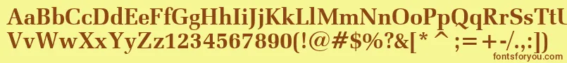 ZapfElliptical711BoldBt Font – Brown Fonts on Yellow Background