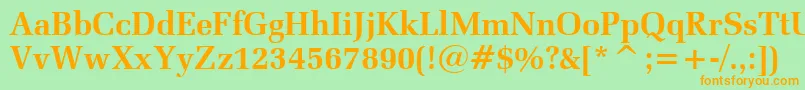 ZapfElliptical711BoldBt Font – Orange Fonts on Green Background