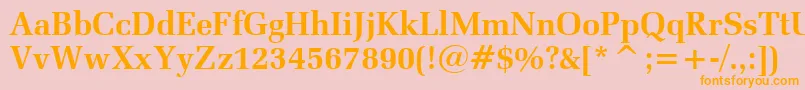 ZapfElliptical711BoldBt Font – Orange Fonts on Pink Background