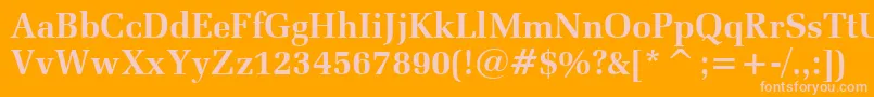ZapfElliptical711BoldBt Font – Pink Fonts on Orange Background