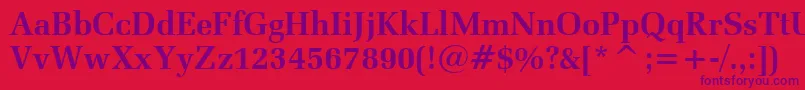 ZapfElliptical711BoldBt Font – Purple Fonts on Red Background