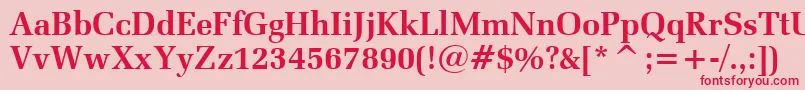 ZapfElliptical711BoldBt Font – Red Fonts on Pink Background