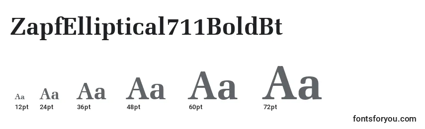 Размеры шрифта ZapfElliptical711BoldBt