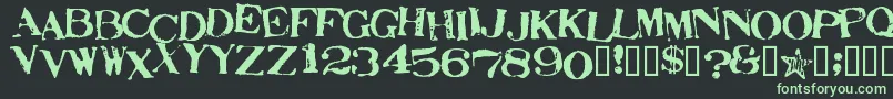 Lisätietoja StampActJumbled-fontista StampActJumbled-fontti – vihreät fontit mustalla taustalla