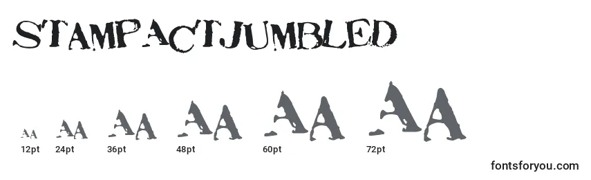 StampActJumbled Font Sizes