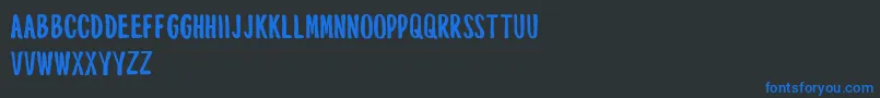 MouthpieceFreeForPersonalUseOnly Font – Blue Fonts on Black Background