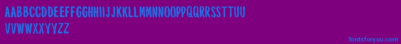 MouthpieceFreeForPersonalUseOnly Font – Blue Fonts on Purple Background