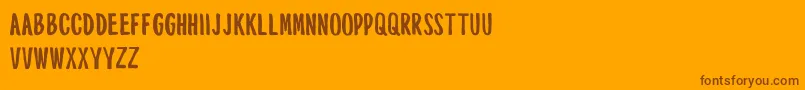 MouthpieceFreeForPersonalUseOnly Font – Brown Fonts on Orange Background