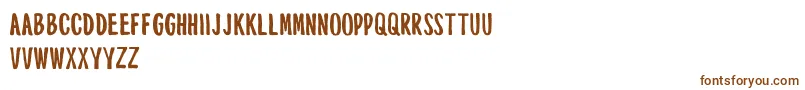 MouthpieceFreeForPersonalUseOnly Font – Brown Fonts on White Background