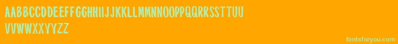 MouthpieceFreeForPersonalUseOnly Font – Green Fonts on Orange Background