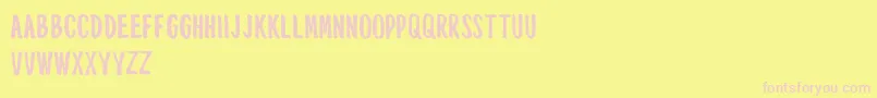 MouthpieceFreeForPersonalUseOnly Font – Pink Fonts on Yellow Background