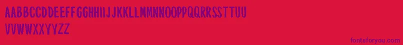 MouthpieceFreeForPersonalUseOnly Font – Purple Fonts on Red Background