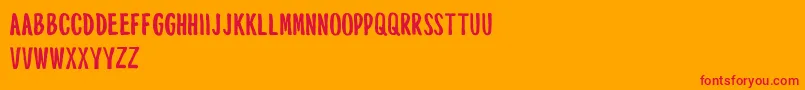 Police MouthpieceFreeForPersonalUseOnly – polices rouges sur fond orange