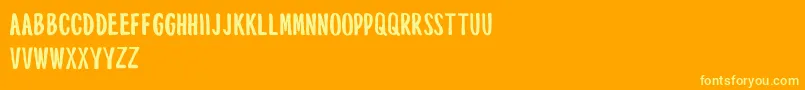 fuente MouthpieceFreeForPersonalUseOnly – Fuentes Amarillas Sobre Fondo Naranja